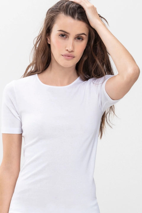 Crew Neck Women T Shirt with a Timeless DesignMey Noblesse No Side Seams Pima Cotton Short-Sleeved T-Shirt