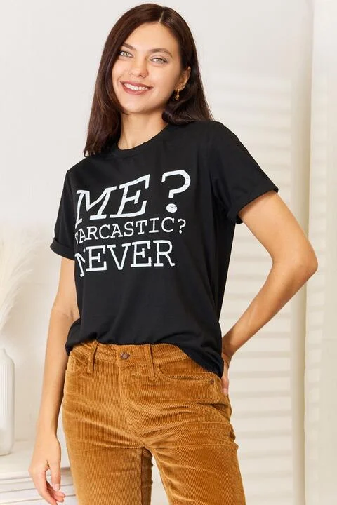 Long Sleeve Women T Shirt for Cooler WeatherSimply Love Letter Graphic Round Neck T-Shirt