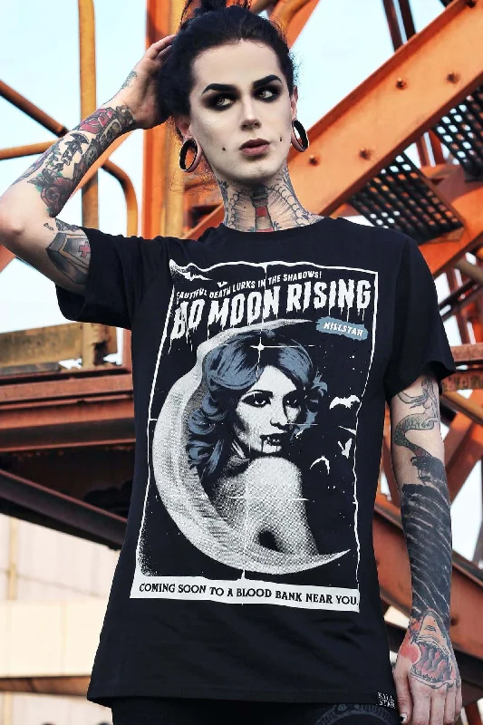 Striped Women T Shirt in a Classic PatternBad Moon Rising T-Shirt - Resurrect