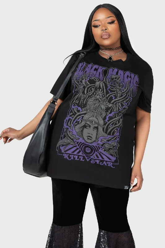 Tie - Dye Women T Shirt with a Bohemian VibeBlac Magick T-Shirt [PLUS]