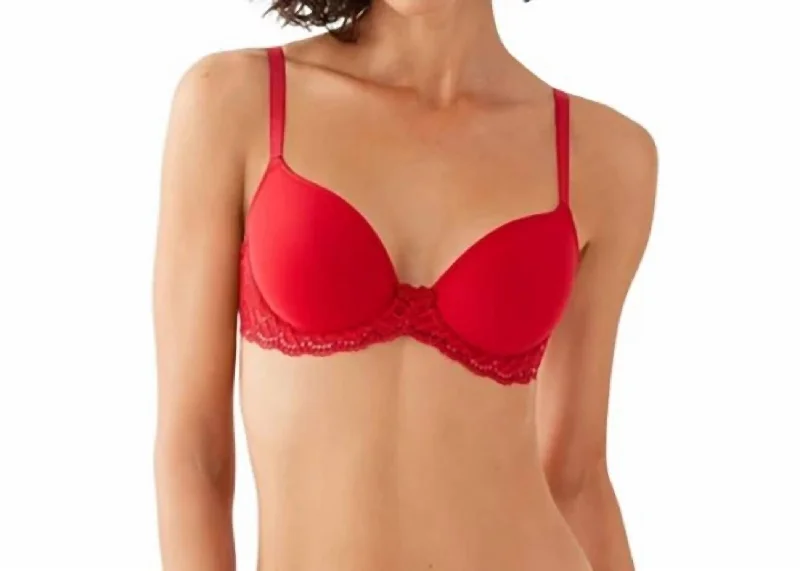 Tie - Dye Women T Shirt with a Bohemian VibeLa Femme T-Shirt Underwire Bra In Equestrian Red