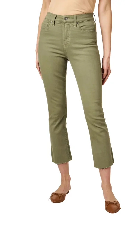 Carly Kick Flare Jean In Green