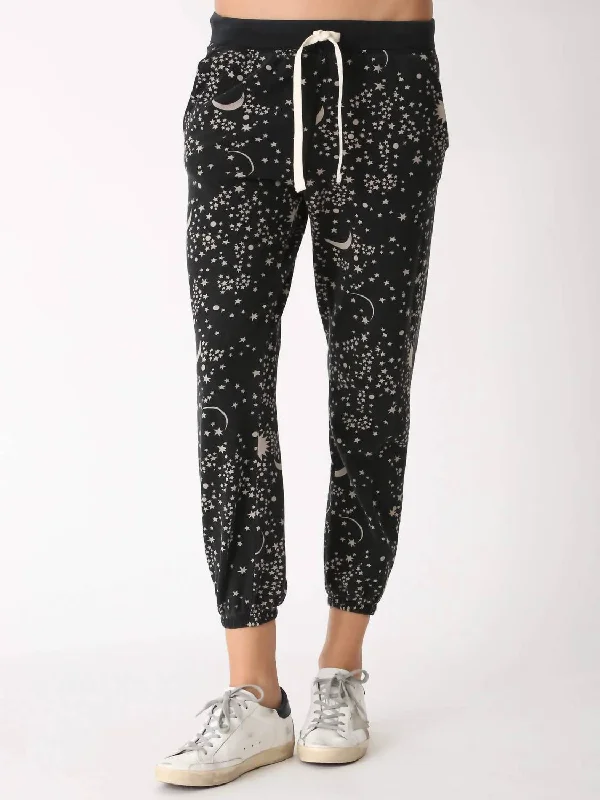 Icon Jogger In Starstruck Print (Onyx / Taupe)