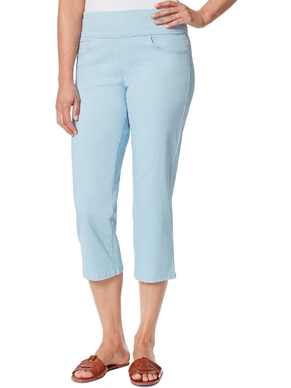 Womens High Rise Crop Capri Jeans