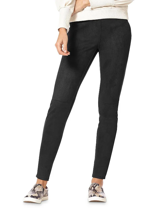 Womens Microsuede High Rise Leggings