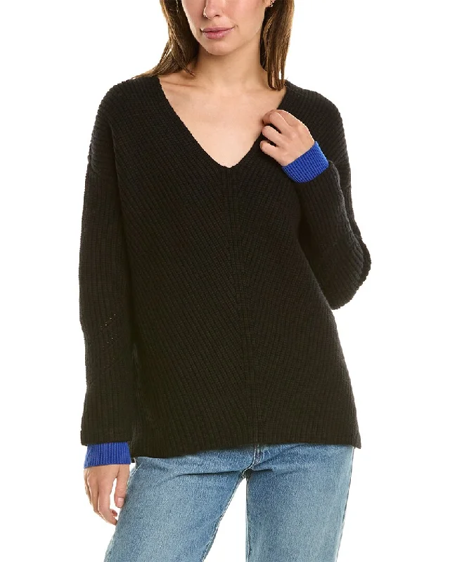 Button - Down Women Sweater for a Versatile LookASKK NY Chunky V-Neck Sweater