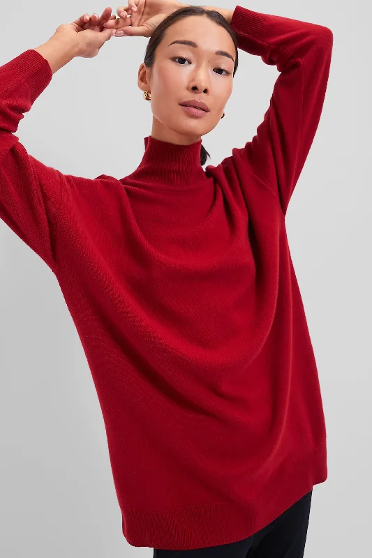 Turtleneck Women Sweater for a Classic and Elegant StyleBrick Zoe Oversized Turtleneck