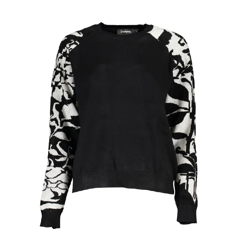 Sequin - Embellished Women Sweater for Special OccasionsDesigual Chic High Neck Sweater with Contrast Women's Details