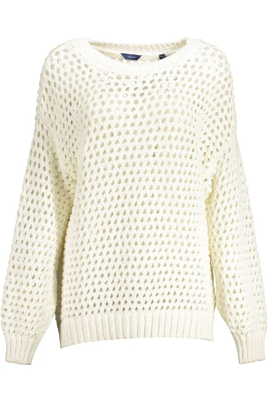 Turtleneck Women Sweater for a Classic and Elegant StyleGant Elegant  Perforated Crewneck Women's Sweater