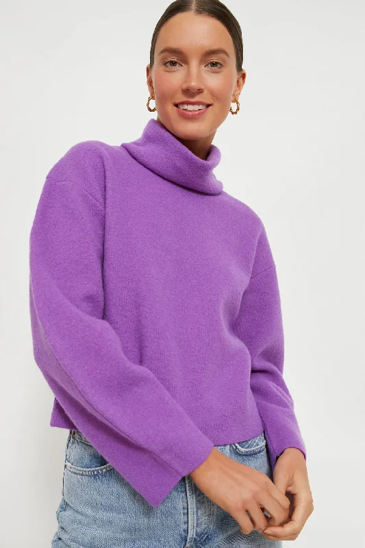 Color - Blocked Women Sweater for a Bold Fashion StatementOrchid Leona Turtleneck