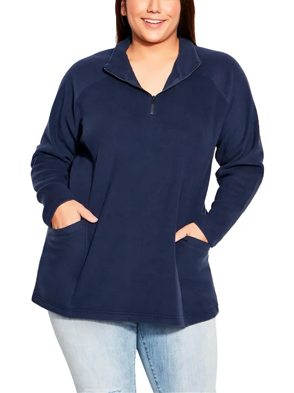 Button - Down Women Sweater for a Versatile LookPlus Womens Zipper Fleece Tunic Sweater