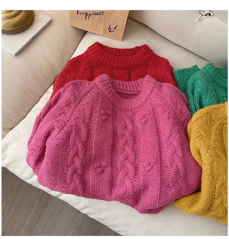 Striped Women Sweater with a Timeless Patternpopular beautiful sweaters for women new style round neck sweaters    S4856