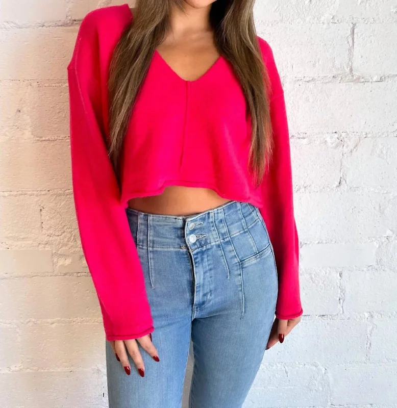 Color - Blocked Women Sweater for a Bold Fashion StatementSeasonal Snuggle Sweater In Pink