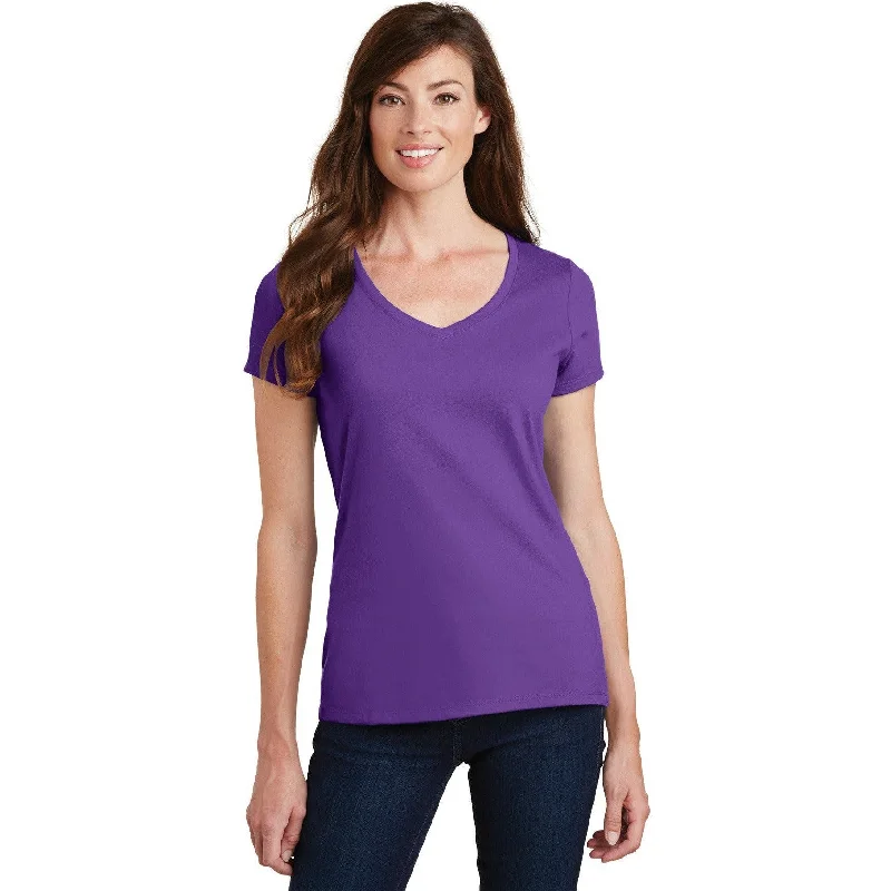 Pocketed Women T Shirt for Added FunctionalityCLOSEOUT - Port & Company Ladies Fan Favorite V-Neck Tee