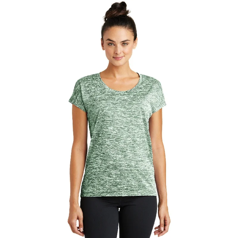 Sequined Women T Shirt for a Sparkly Night OutCLOSEOUT - Sport-Tek Ladies PosiCharge Electric Heather Sporty Tee