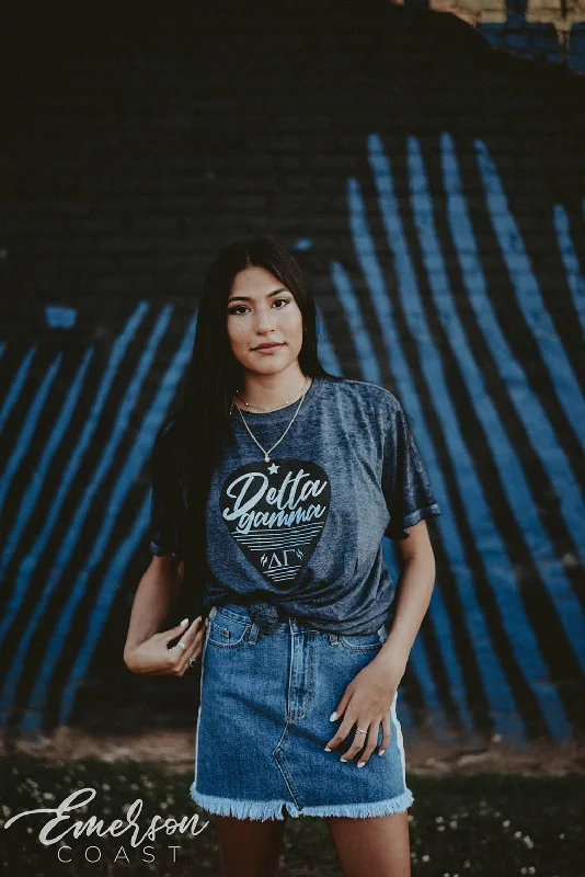 Striped Women T Shirt in a Classic PatternDelta Gamma Guitar PR Tee