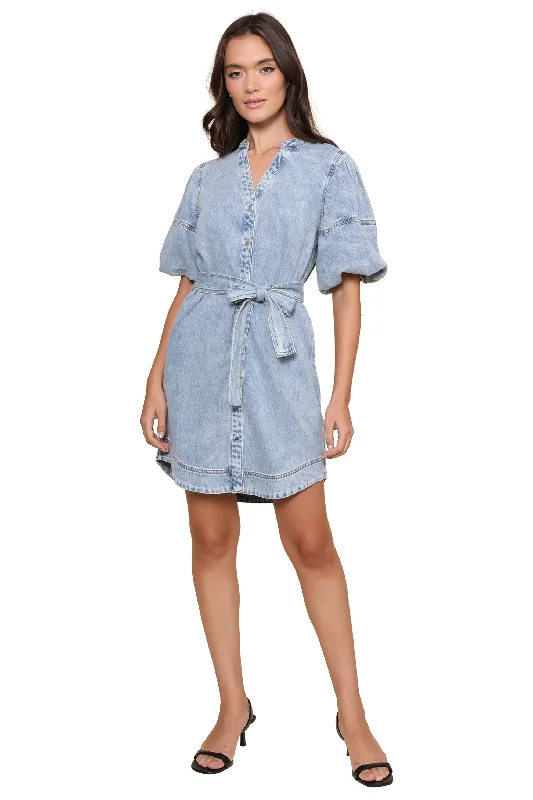 Off - the - Shoulder Women Dress for a Romantic and Feminine LookKingsley Denim Dress