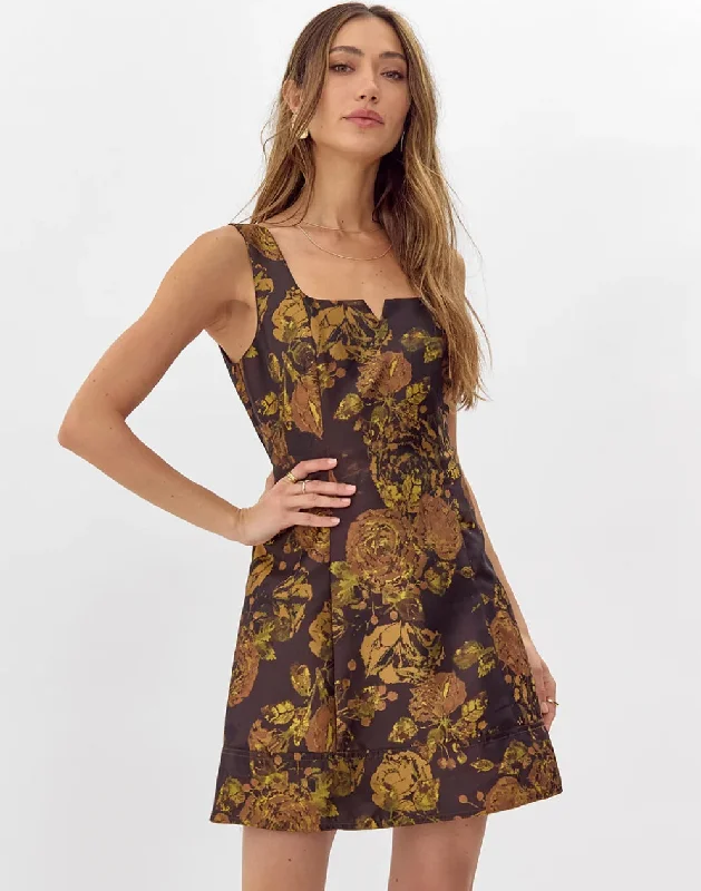 Ruffled Women Dress with Multiple Layers for a Playful and Girly StylePatti Jacquard Mini Dress