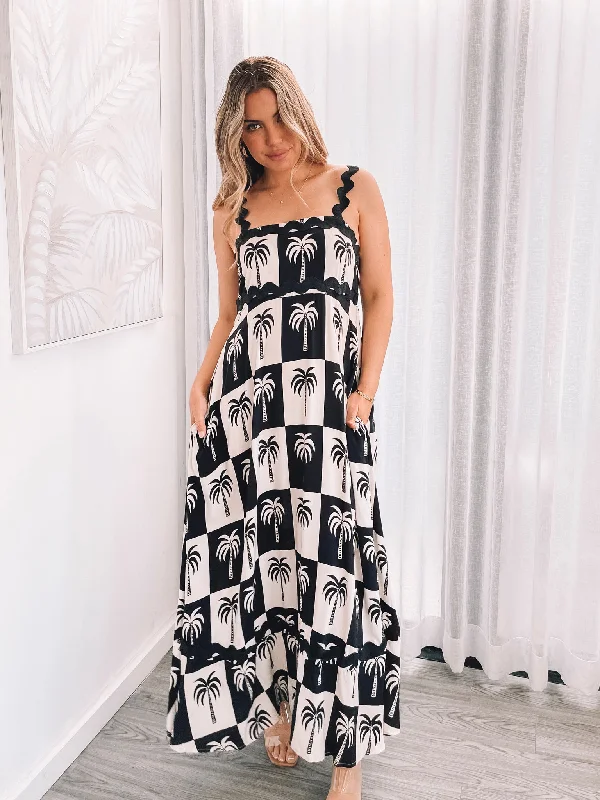 Off - the - Shoulder Women Dress for a Romantic and Feminine LookTanaia Dress - Black Print