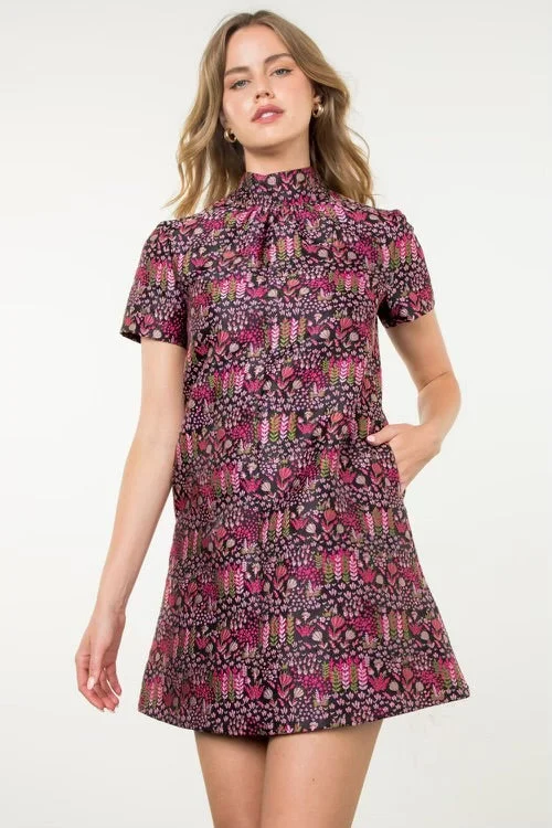 Sheath Women Dress with a Tailored Fit for a Professional LookThe Charlotte Dress in Black Floral