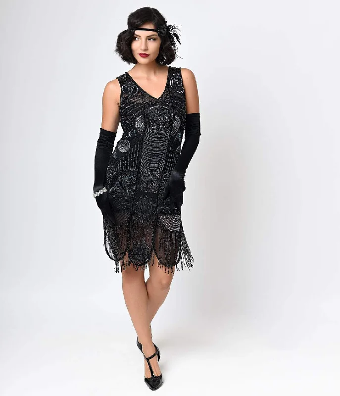 Shift Women Dress with a Simple and Classic Design for Everyday WearSpecial Order- Unique Vintage 1920s Style Black Hand Beaded Fringe Bosley Flapper Dress