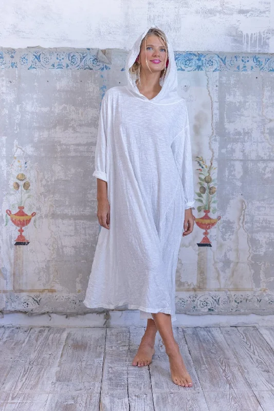 Pleated Women Dress with a Timeless and Elegant TextureViggo Hoodie Tee Dress