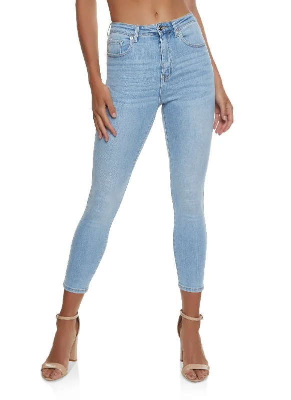 Dark - wash women jeans for a sophisticated and slimming effectWAX Basic High Waisted Skinny Jeans