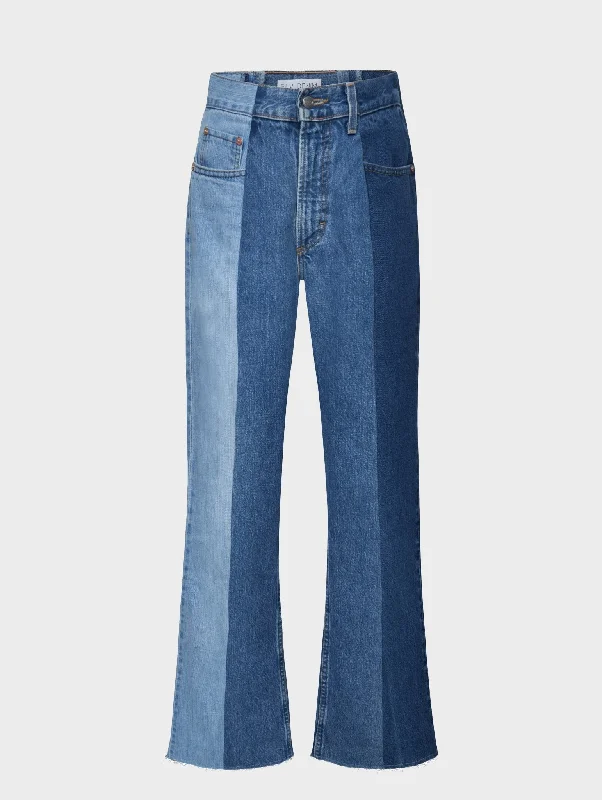 High - waisted women jeans for a flattering silhouetteFlare Jean Tricolour