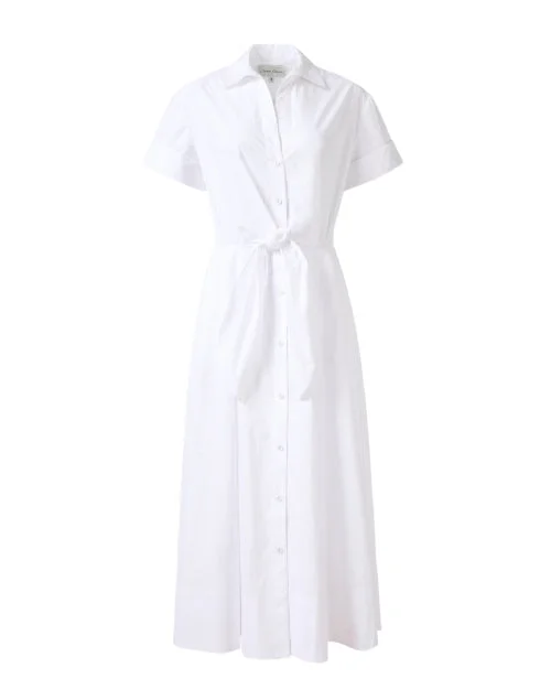 Off - the - Shoulder Women Dress for a Romantic and Feminine LookAsbury White Cotton Shirt Dress