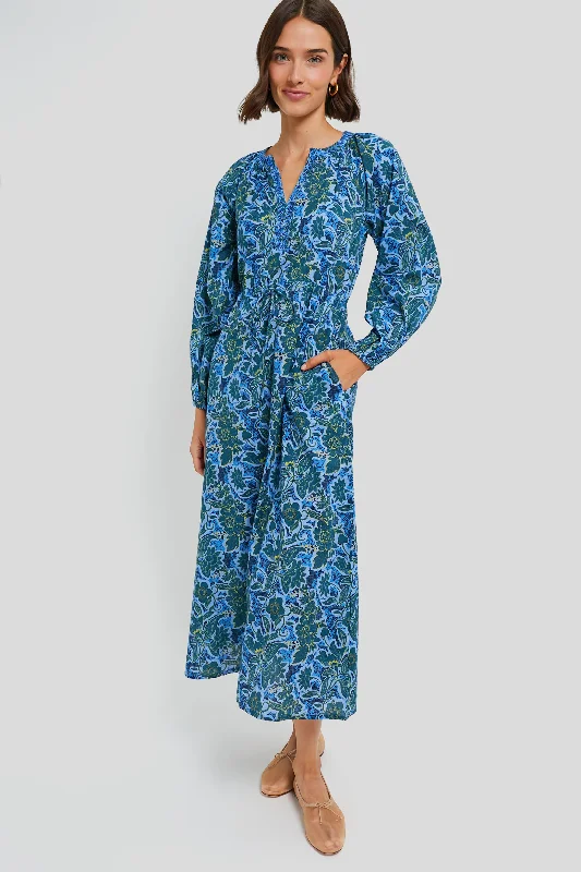 Sheath Women Dress with a Tailored Fit for a Professional LookBlue Vayu Amalfi Maxi Dress