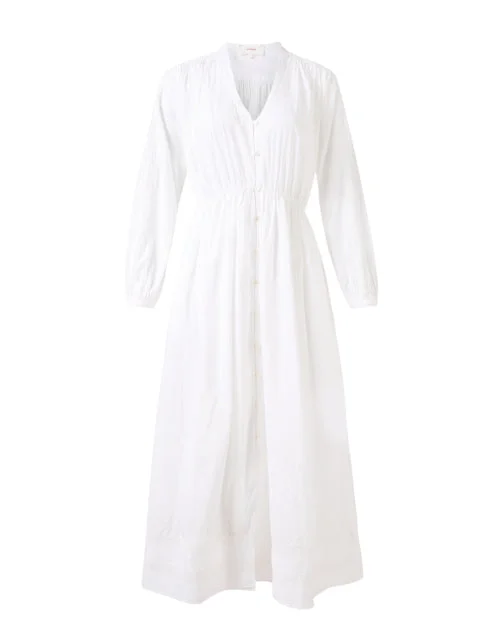 Halter Neck Women Dress to Show Off the Shoulders and NecklineCharlotte White Cotton Dress