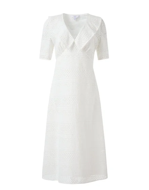 Empire Waist Women Dress to Accentuate the Bust and Conceal the WaistElla White Broderie Dress