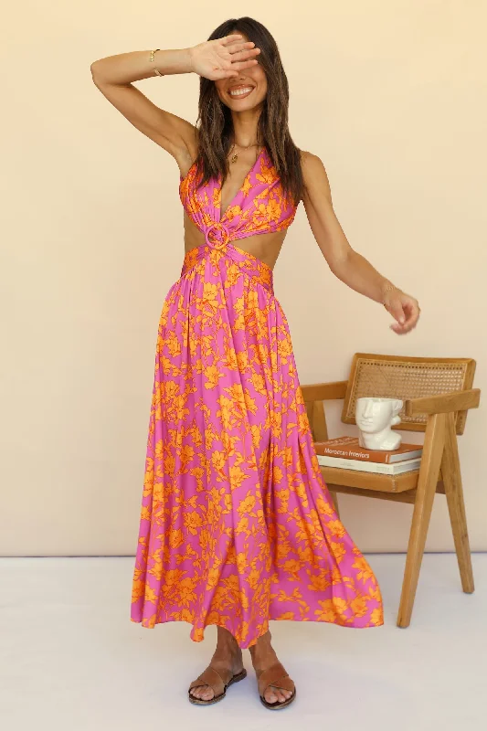 Empire Waist Women Dress to Accentuate the Bust and Conceal the WaistKisses In The Sunset Maxi Dress