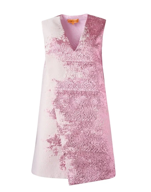 Printed Abstract Women Dress for a Modern and Artistic AppealTamar Pink Jacquard Dress