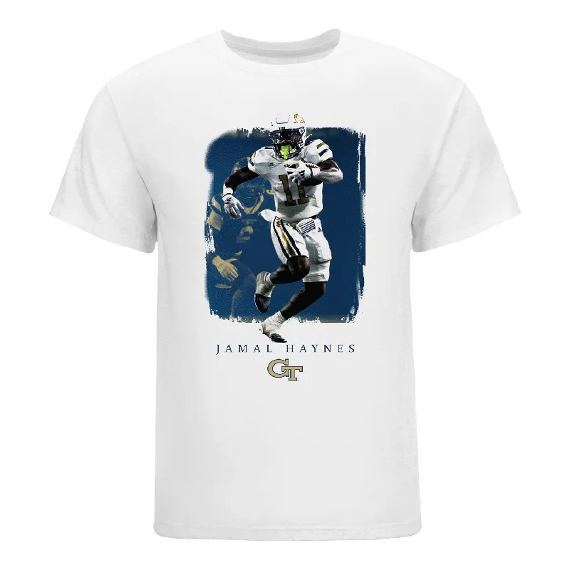 Moisture - Wicking Women T Shirt for Active LifestylesGeorgia Tech Yellow Jackets Football Student Athlete Spotlight T-Shirt #11 Jamal Haynes