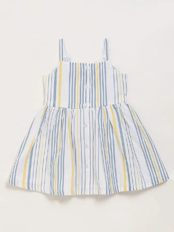 Jeanette Women Shorts with a Soft and Comfortable FeelHOP Baby White Striped Dress