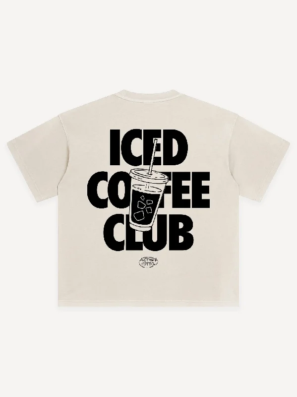 Graphic Print Women T Shirt for a Trendy StatementIced Coffee Club Oversized T-Shirt