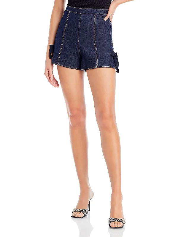 Linen Women Shorts for Breathable Comfort in Hot WeatherLou Womens Denim Flat Front