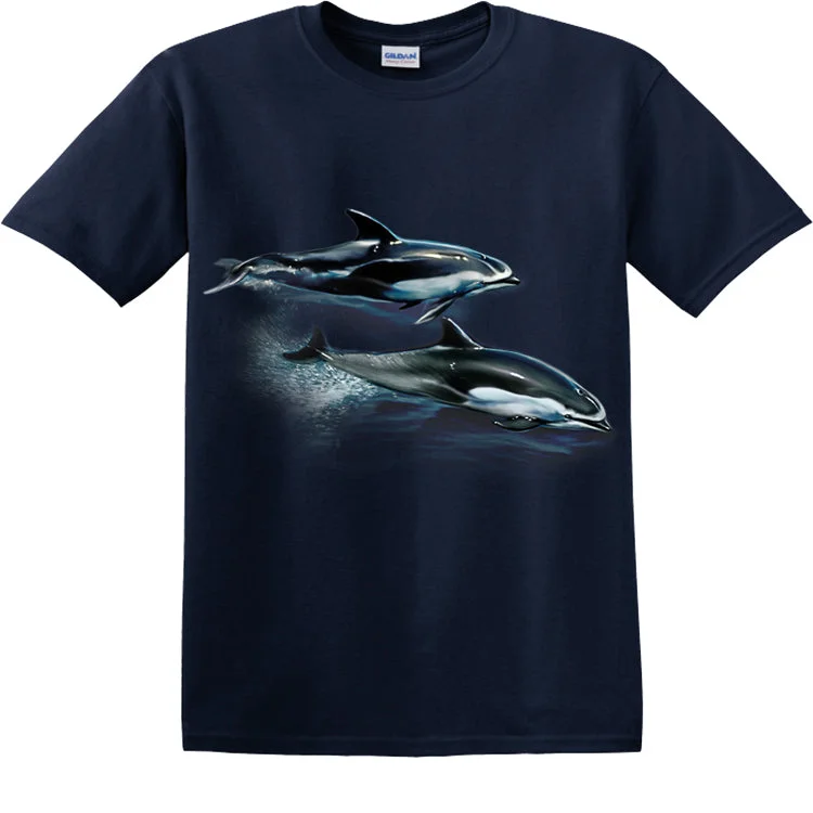 Embroidered Women T Shirt with Intricate DetailsAdult Pacific Dolphins T-Shirt