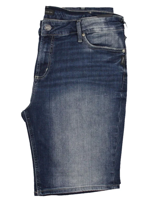 Denim Women Shorts with Distressed Details for a Casual VibePlus Womens Mid-Rise Midi Bermuda Shorts