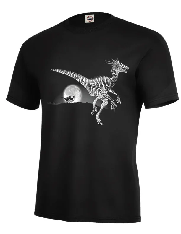 Crew Neck Women T Shirt with a Timeless DesignAdult Radiant Raptors T-Shirt (Velociraptor)