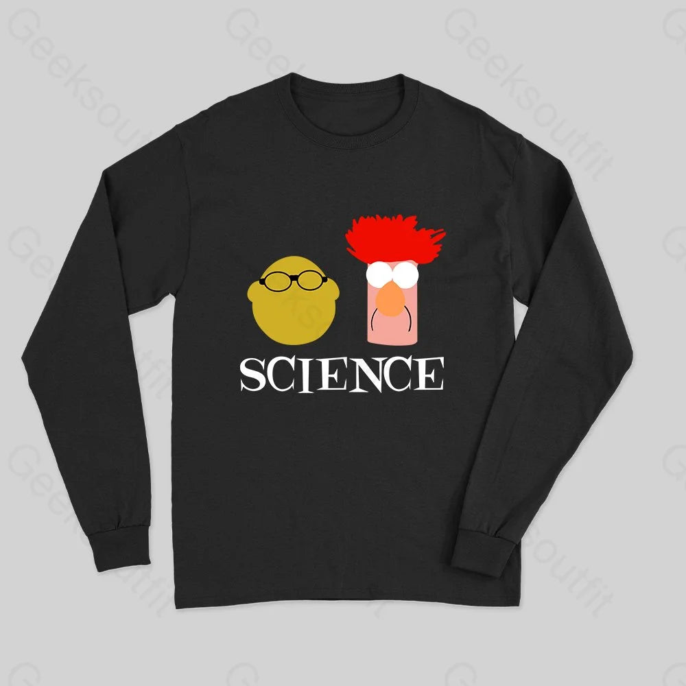 Crop Top Women T Shirt to Pair with High - Waisted BottomsScience Long Sleeve T-Shirt