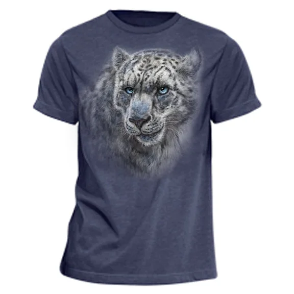 Pocketed Women T Shirt for Added FunctionalityAdult Snow Leopard Totem T-Shirt