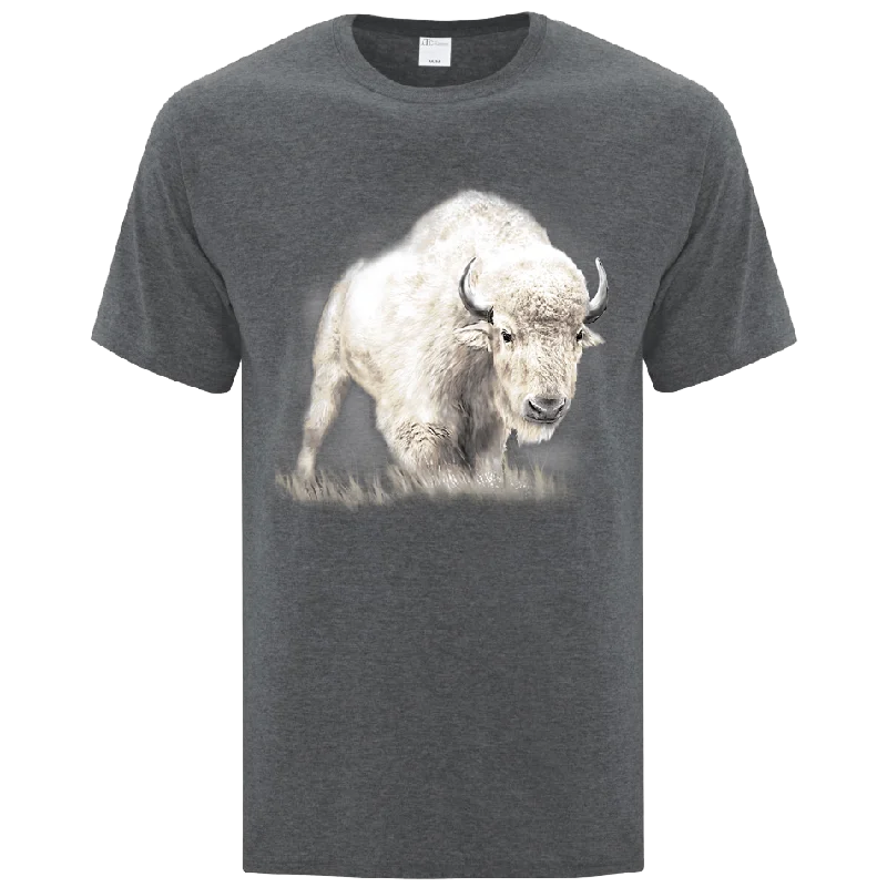 Striped Women T Shirt in a Classic PatternAdult White Bison T-Shirt