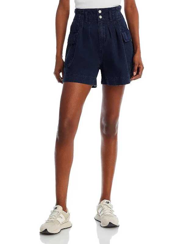 Bermuda Women Shorts for a Classic and Sophisticated LookWomens Cotton Blend Utility High-Waist Shorts