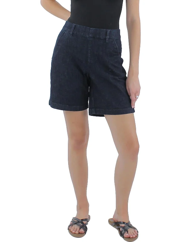 Stretchable Women Shorts for Maximum MobilityWomens Pockets Denim Denim Shorts