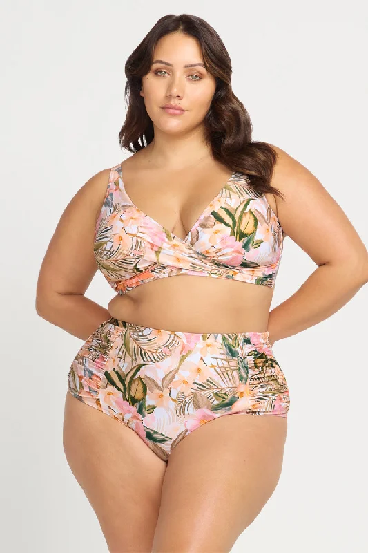 Tropical - themed bikini for a vacation - ready beach outfitTi'tania Delacroix Multi Cup Bikini Top