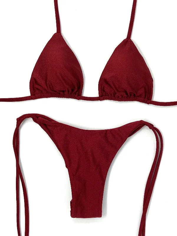 Tie - side bikini bottoms for an adjustable and stylish fitBERRY CHEEKY SCRUNCH BOTTOM - RUBY