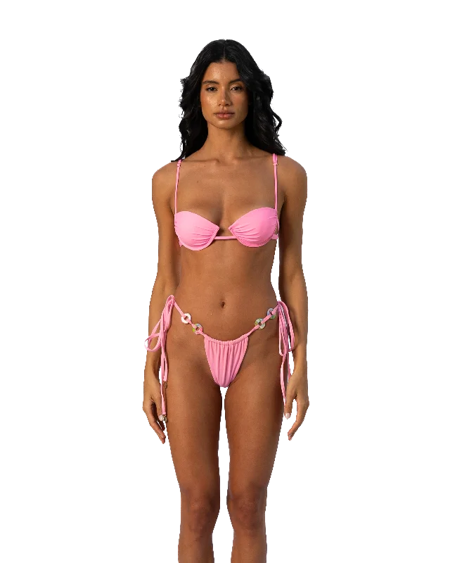 Maternity bikini for expecting mothers to enjoy the beach comfortablyDanica Balconette Bikini Top | Pink