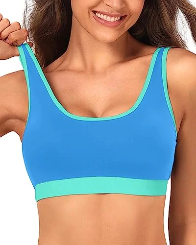 Plus - size bikini with full - coverage options for comfort and confidenceSports Bra Bikini Tops Push Up Tank Crop Tops